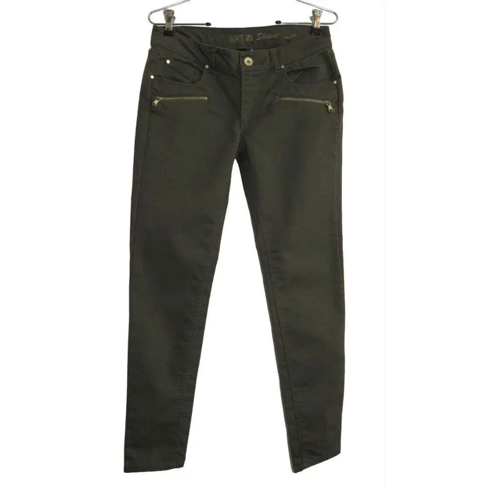 Apt. 9 Jeans Sz 2 Skinny Leg Modern Fit Olive Green‎